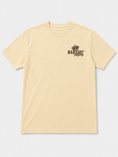 BARAMI Dress Royally graphic T-shirt in Beige – front view
