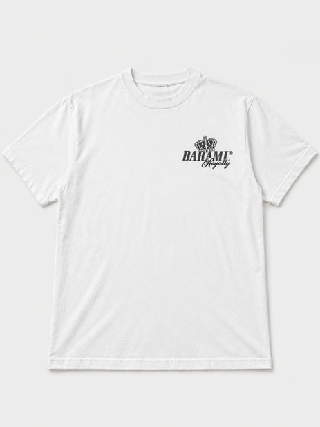BARAMI Dress Royally graphic T-shirt in White – front view